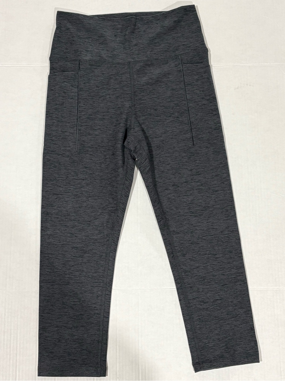 Athletic Works Dark Charcoal High-Waist Leggings with Side Pockets